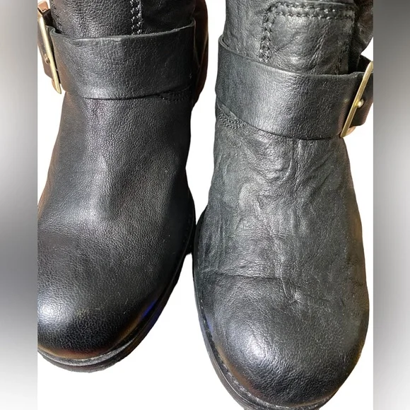 Jimmy Choo Black Moto Biker Lined Boots Size US‎ 5